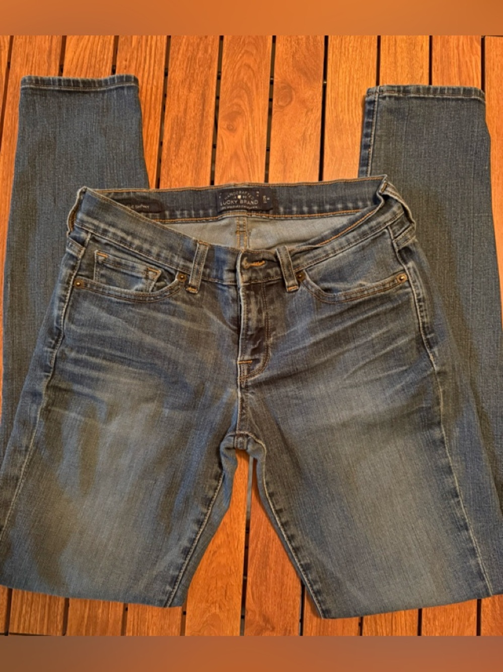 Lucky Brand Women's Medium Charlie Blue Skinny Jeans - Sz 2/26R